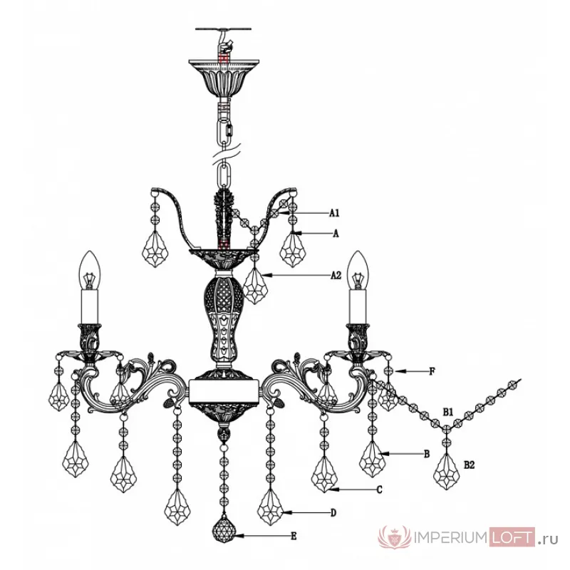 Подвесная люстра Lucia Tucci Barletta BARLETTA 122.6 antique от ImperiumLoft