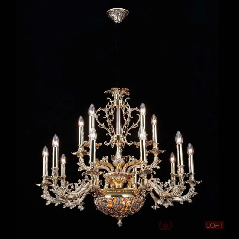 Подвесная люстра Lucia Tucci Firrnze FIRENZE 1780.15.3 antique gold от ImperiumLoft