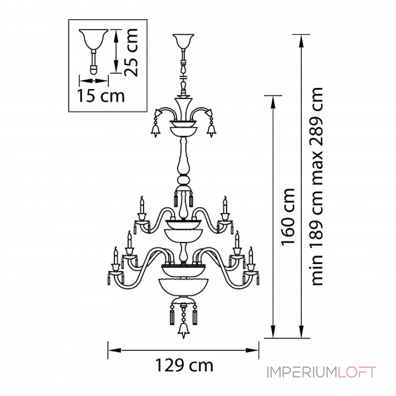 Подвесная люстра Osgona Campana 716364 от ImperiumLoft
