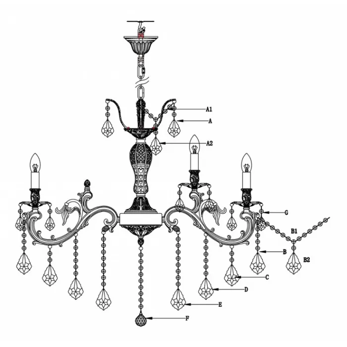Подвесная люстра Lucia Tucci Barletta BARLETTA 122.10.5 antique от ImperiumLoft