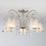 Люстра на штанге Eurosvet Liona 60065/5 серебро от ImperiumLoft