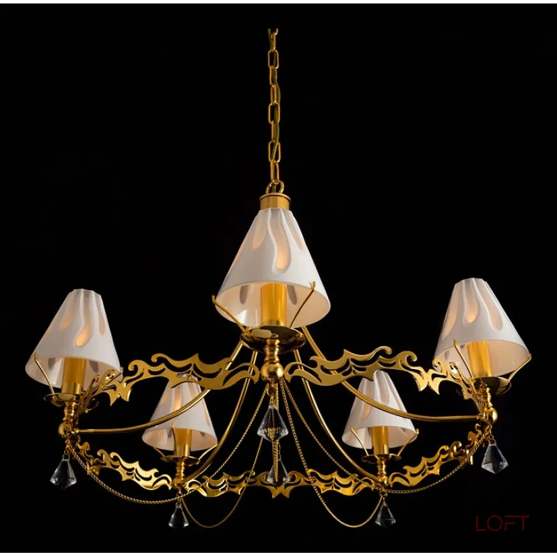 Подвесная люстра Arte Lamp Fuji A1626LM-5GO