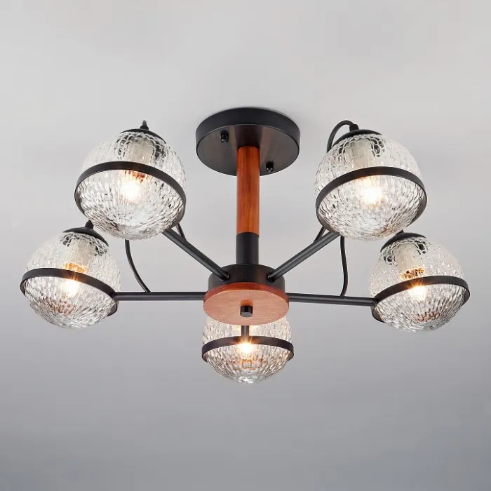 Люстра на штанге Eurosvet Livia 70081/5 черный от ImperiumLoft