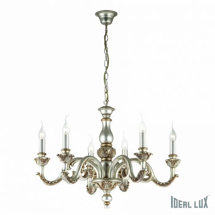 Подвесная люстра Ideal Lux Giglio GIGLIO SP6 ARGENTO от ImperiumLoft