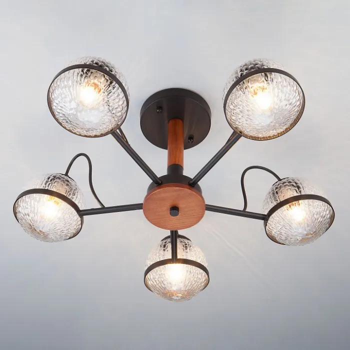 Люстра на штанге Eurosvet Livia 70081/5 черный от ImperiumLoft