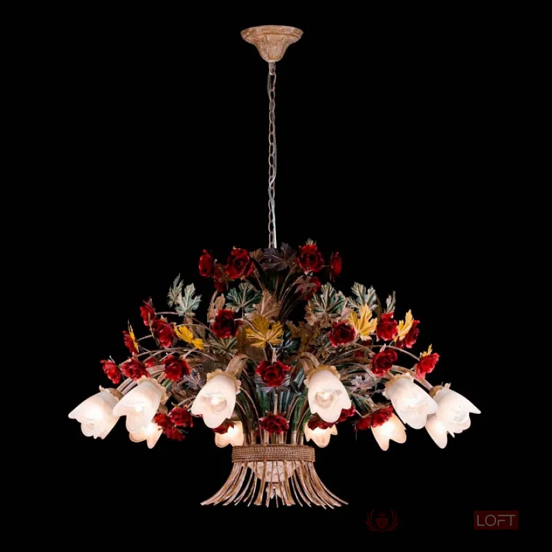 Подвесная люстра Lucia Tucci Fiori di rose Fiori di rose 1760.12 от ImperiumLoft