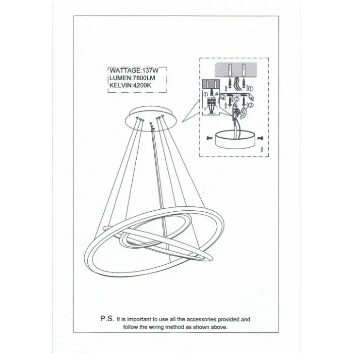 Подвесная люстра Lightstar Saturno 748142 от ImperiumLoft