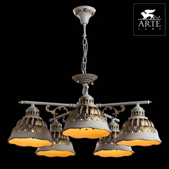 Подвесная люстра Arte Lamp Chiesa A2814LM-5WG от ImperiumLoft
