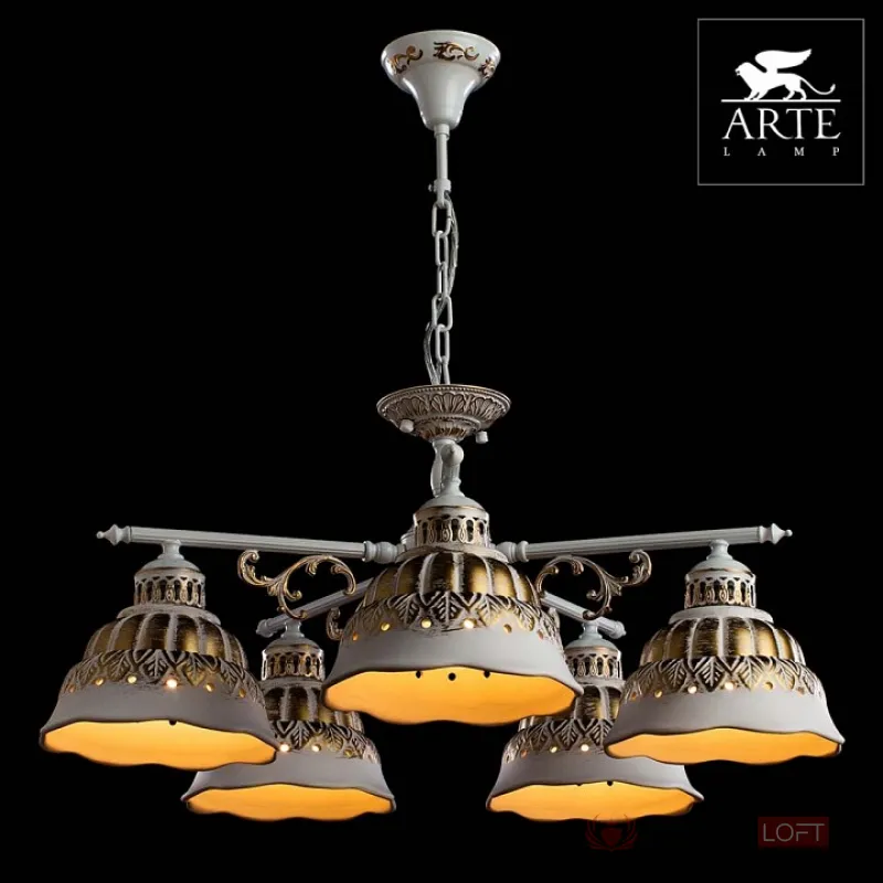 Подвесная люстра Arte Lamp Chiesa A2814LM-5WG от ImperiumLoft