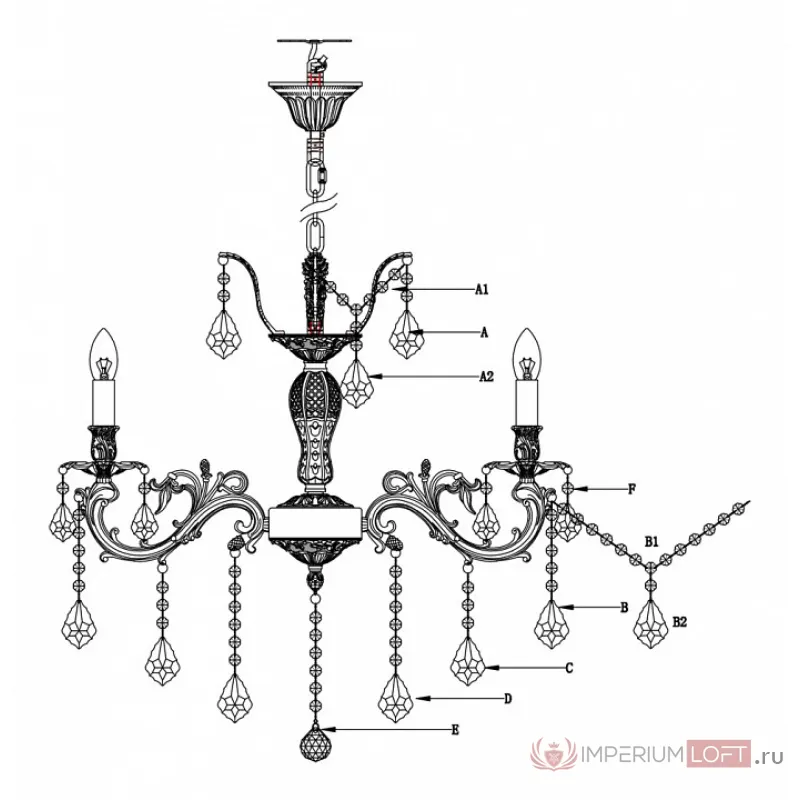 Подвесная люстра Lucia Tucci Barletta BARLETTA 122.8 antique от ImperiumLoft