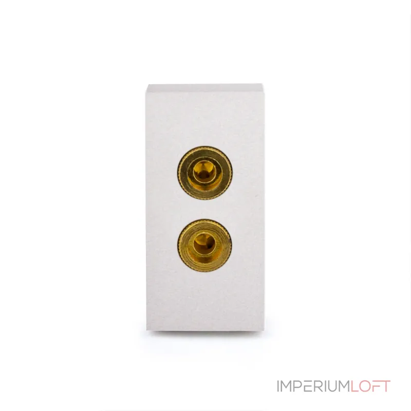 Серебряная аудио розетка Banana от ImperiumLoft