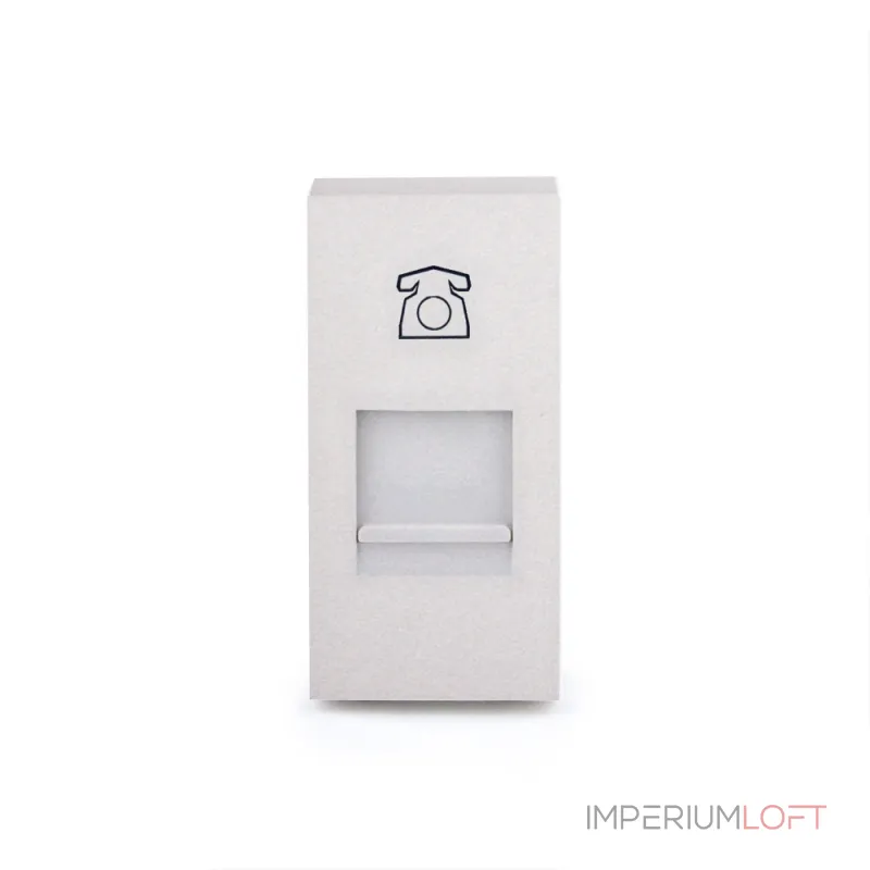 Розетка телефонная RJ-11 серебряная
