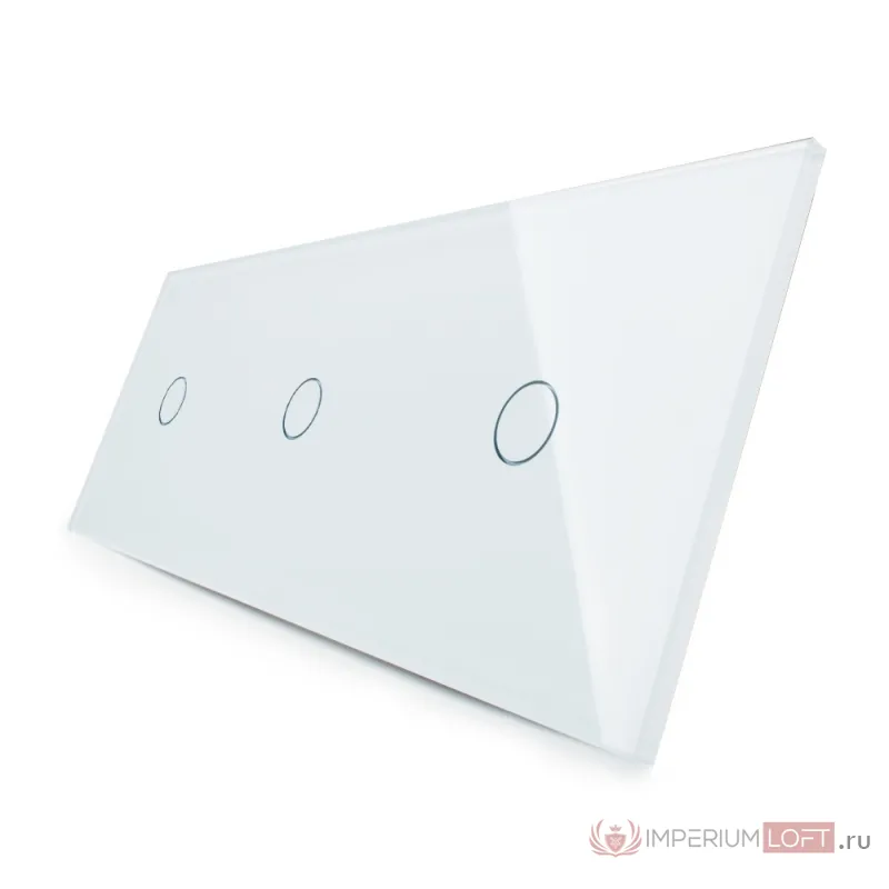Белая рамка для трёх одноклавишных сенсорных выключателей от ImperiumLoft