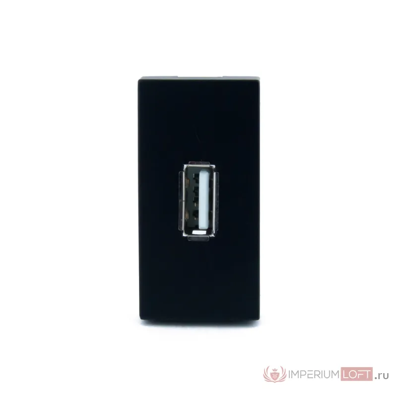 Чёрная розетка USB 5В 2.1А от ImperiumLoft