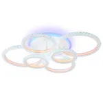 Светильник потолочный светодиодный с RGB подсветкой и пультом FA9528/2+2+2 WH белый 160W 6400K/3000K+RGB 720*540*140 (ПДУ РАДИО 2.4G) от NovaLamp