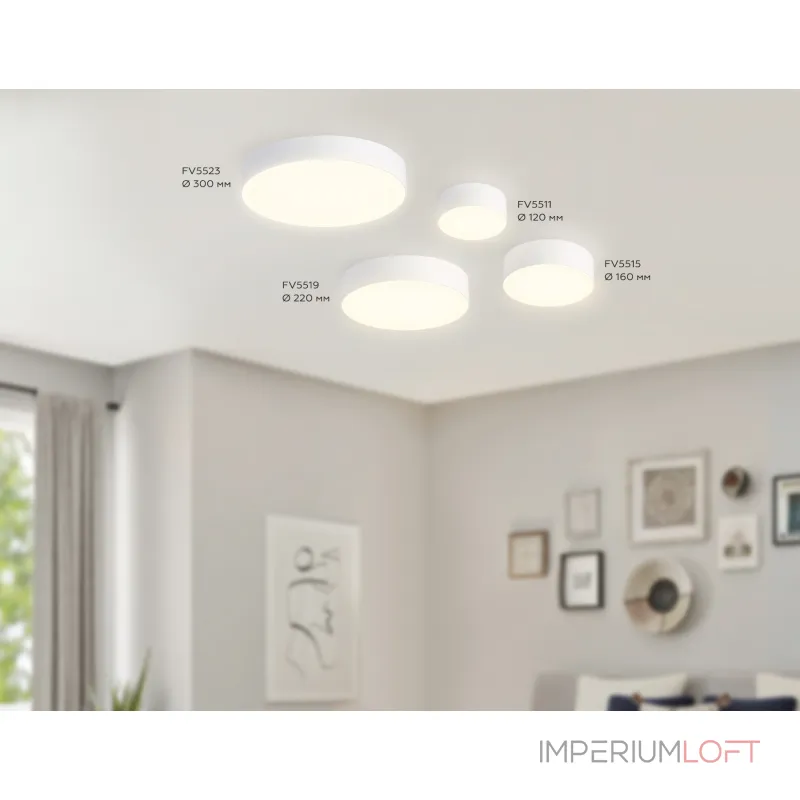 Светильник светодиодный потолочный FV5511 WH белый LED 15W 3000K D120*58 (Без ПДУ) от NovaLamp