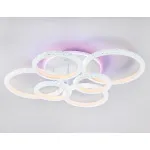Светильник потолочный светодиодный с RGB подсветкой и пультом FA9528/2+2+2 WH белый 160W 6400K/3000K+RGB 720*540*140 (ПДУ РАДИО 2.4G) от NovaLamp