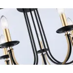 Подвесная люстра со сменной лампой TR9621/5 BK/CGD черный/золото E14/5 max 40W D570*410 от NovaLamp