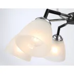 Светильник подвесной TR303294/6 BK/CH/FR черный/хром/белый матовый E27*6 max 60W D590*380 от NovaLamp