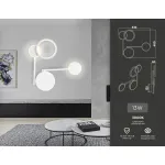 Настенный поворотный светодиодный светильник FL5197 SWH белый песок LED 3000K 13W 445*400*60 от NovaLamp