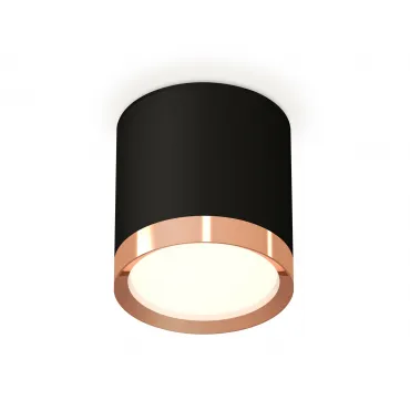 Комплект накладного светильника XS8142005 SBK/PPG черный песок/золото розовое полированное GX53 (C8142, N8126)