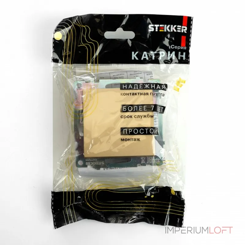 Выключатель одноклавишный без рамки Stekker Катрин 49221 от ImperiumLoft Выключатель одноклавишный без рамки Stekker Катрин 49221 от ImperiumLoft