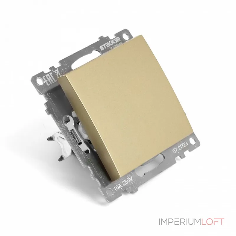 Выключатель одноклавишный без рамки Stekker Катрин 49221 от ImperiumLoft Выключатель одноклавишный без рамки Stekker Катрин 49221 от ImperiumLoft