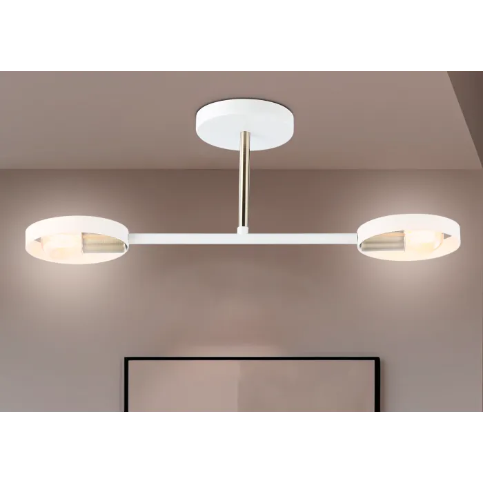 Подвесной светильник со сменной лампой TR8222/2 WH/SB белый/бронза E27/2 max 40W 510*165*190 от NovaLamp
