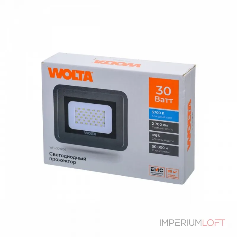 Настенно-потолочный прожектор Wolta WFL-30W WFL-30W/06 Настенно-потолочный прожектор Wolta WFL-30W WFL-30W/06
