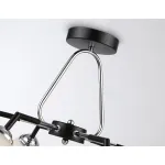 Светильник подвесной TR303294/6 BK/CH/FR черный/хром/белый матовый E27*6 max 60W D590*380 от NovaLamp