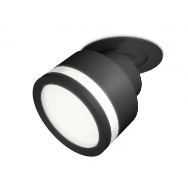 Комплект встраиваемого поворотного светильника с акрилом XM8102522 SBK/FR черный песок/белый матовый GX53 (A2242, A2106, C8102, N8415) от NovaLamp