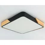 Потолочный светодиодный светильник FZ1317 BK/LW черный/светлое дерево 45W 5000K 500*500*50 (без ПДУ) от NovaLamp