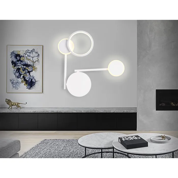 Настенный поворотный светодиодный светильник FL5197 SWH белый песок LED 3000K 13W 445*400*60 от NovaLamp