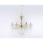 Подвесная люстра с хрусталем TR4923/6 GD/WH/BL золото/белый/голубой E14*6 max 40W D600*620 от NovaLamp