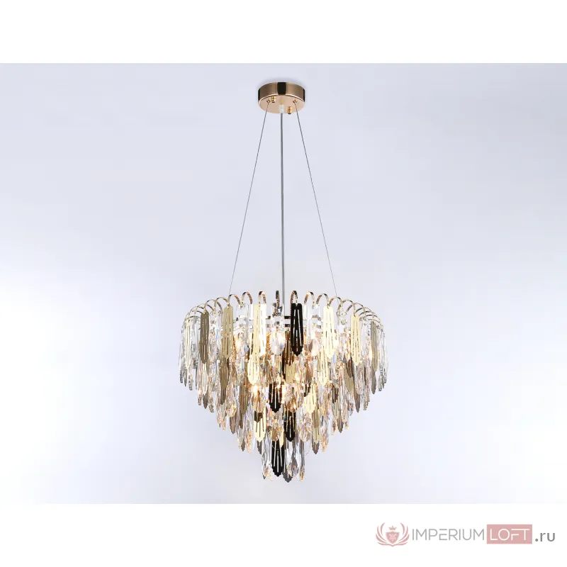 Подвесная люстра с хрусталем TR5256/8 SGD/CL золото/прозрачный E27*8 max 40W D500*350 от NovaLamp