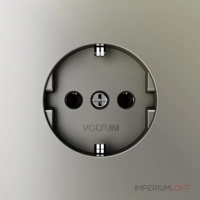 Розетка встраиваемая S70 с заземлением 16А (шелк) Voltum VLS040104