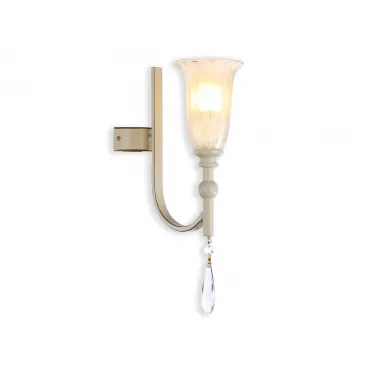 Настенный светильник с хрусталем TR3252 BG/GD/FR бежевый/золото/белый матовый E14 max 40W 375*100*225