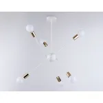 Подвесной светильник в стиле лофт TR80432/6 WH/GD белый/золото E27/6 max 60W D950*730 от NovaLamp