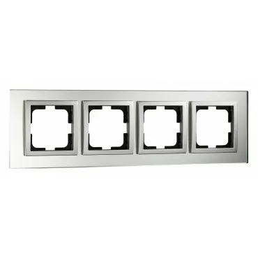 Рамка на 4 поста Mono Electric Style Glass 107-700000-163