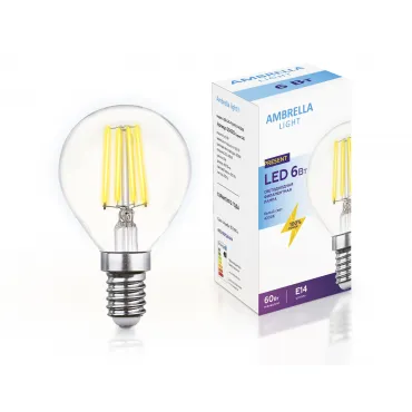 Светодиодная лампа Filament LED G45-F 6W E14 4200K (60W)