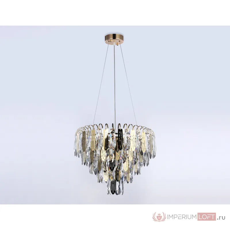 Подвесная люстра с хрусталем TR5256/8 SGD/CL золото/прозрачный E27*8 max 40W D500*350 от NovaLamp