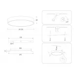 Светильник светодиодный потолочный FV5521 BK черный LED 26W 3000K D220*58 (Без ПДУ) от NovaLamp