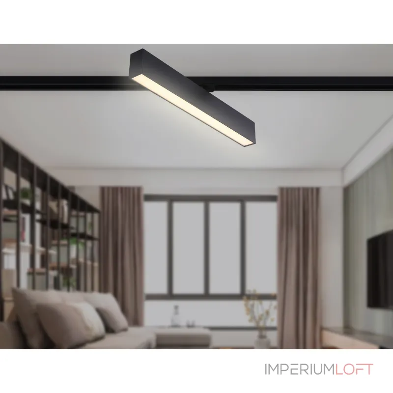 Светильник светодиодный трековый GL6775 BK черный LED 24W 3000K 600*22*48 от NovaLamp