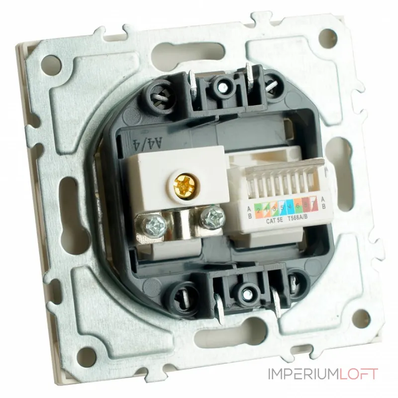 ТВ-розетка и розетка Ethernet RJ-45 без рамки Stekker RST00-5106-01 49872 ТВ-розетка и розетка Ethernet RJ-45 без рамки Stekker RST00-5106-01 49872