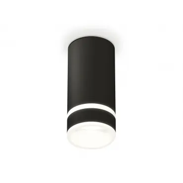 Комплект накладного светильника с акрилом XS8162005 SBK/FR черный песок/белый матовый GX53 (C8162, N8445)