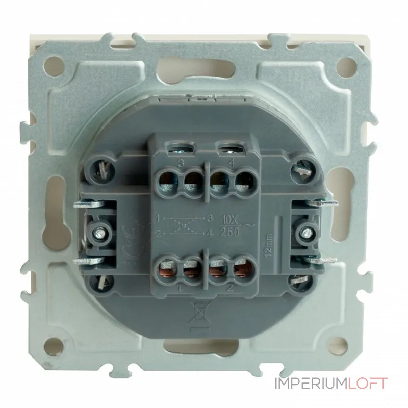 Выключатель одноклавишный без рамки Stekker RSW10-5110-01 49871 Выключатель одноклавишный без рамки Stekker RSW10-5110-01 49871