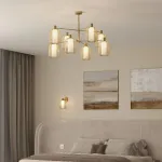 Люстра на штанге Eurosvet Voile 30192/8 золото от ImperiumLoft