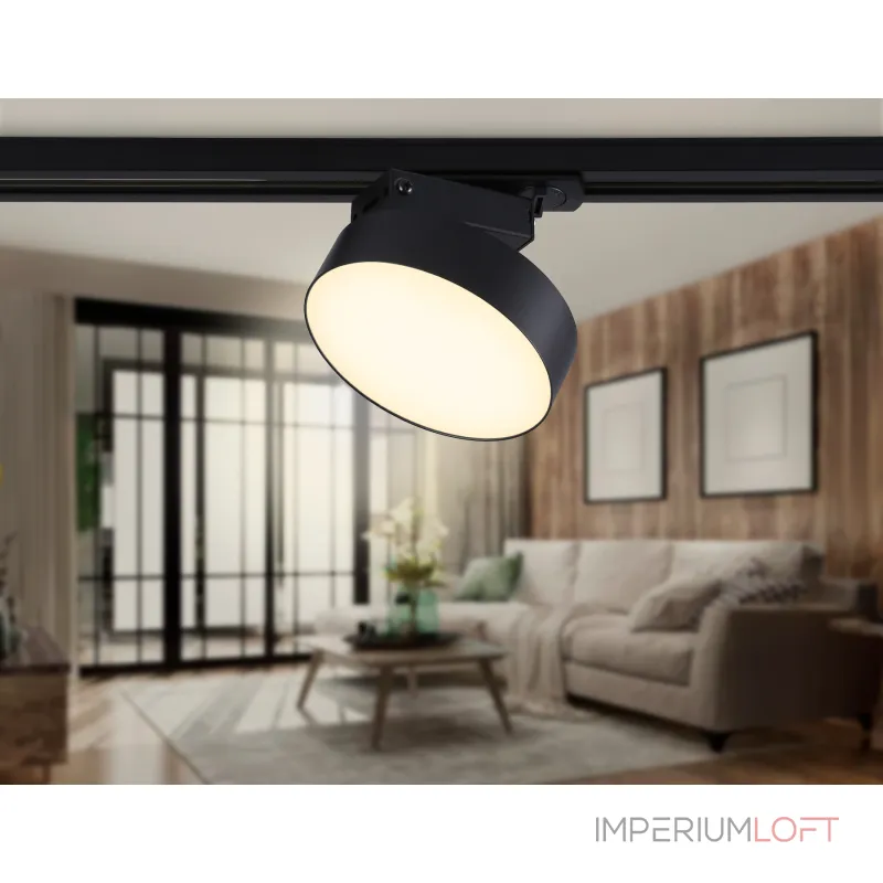 Светильник светодиодный трековый GL6839 BK черный LED 15W 3000K D115*80 от NovaLamp