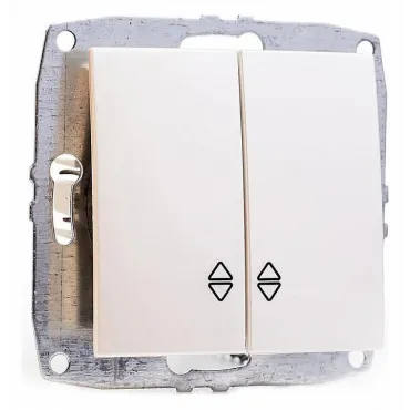 Выключатель проходной двухклавишный без рамки Mono Electric Despina / Larissa 500-002523-111