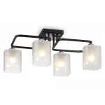 Светильник потолочный TR303222/4 BK/CH/FR черный/хром/белый матовый E27*4 max 60W 530*290*220 от NovaLamp